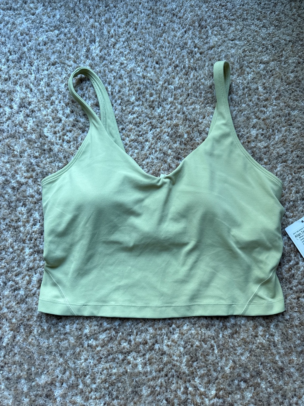 NWT Lululemon Align tank Green Women's Crop Tank Top - size 10